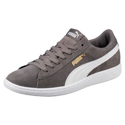 Grey suede Vikky trainers